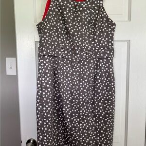 Robbie Bee Brown and White Polka Dot Dress